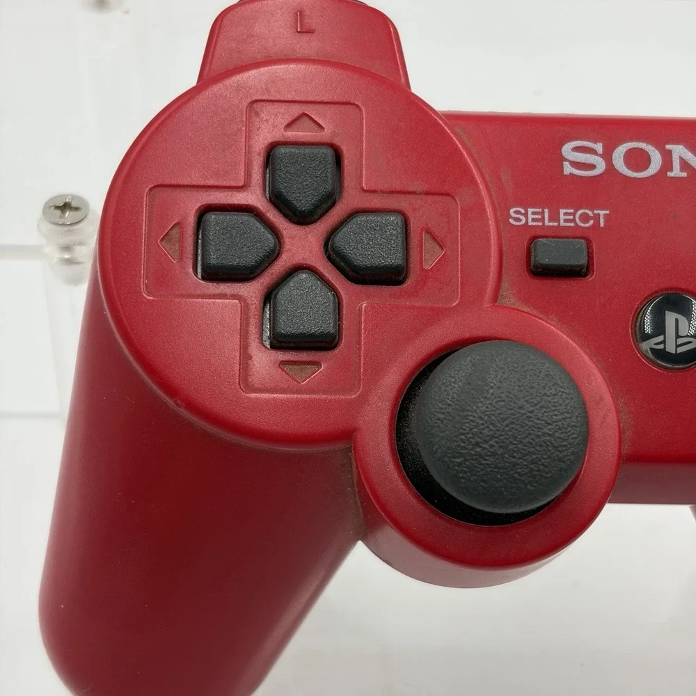 Sony PS3 DualShock 3 Wireless Controller – Red OEM Cosmetic Wear Tested Sixaxis